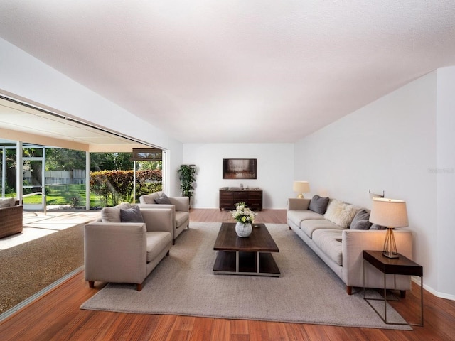 living room featuring wood finished floors