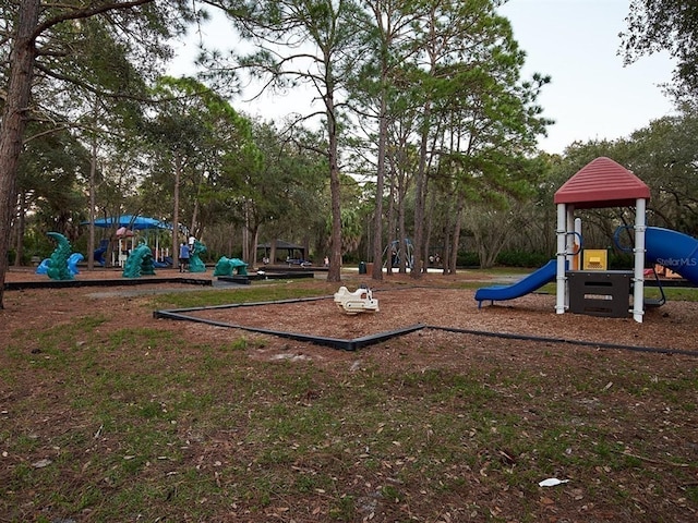 view of community jungle gym