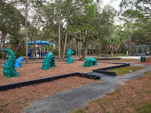 view of community jungle gym