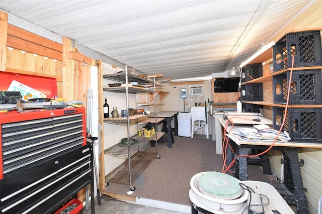 storage room featuring a sink