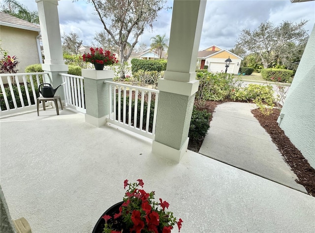 view of patio / terrace with a porch