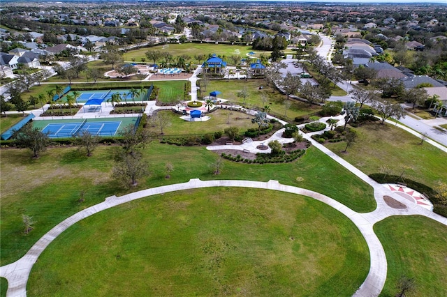 drone / aerial view featuring a residential view