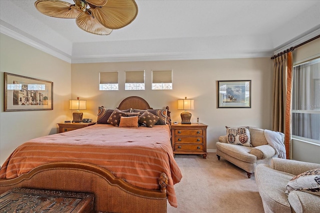 6617 Nautical Dr, Lakewood Ranch, FL 34202 - bedroom featuring light colored carpet, ceiling fan, and multiple windows
