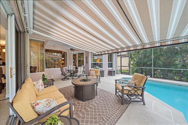 6617 Nautical Dr, Lakewood Ranch, FL 34202 - exterior space featuring a lanai and an outdoor pool