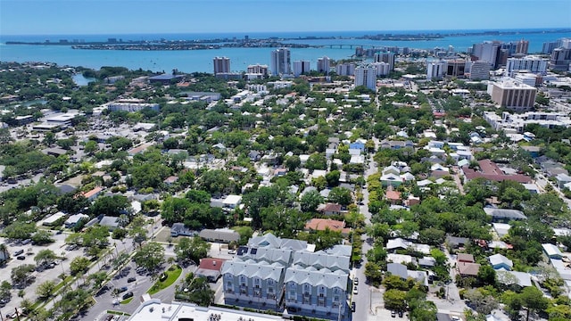 512 Laurel Park Dr, Sarasota, FL 34236 - aerial view with a water view and a city view