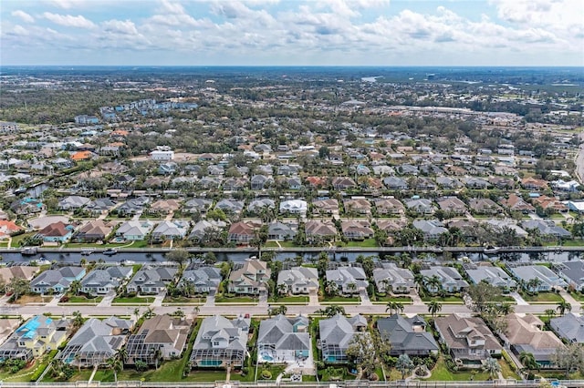 aerial view with a residential view