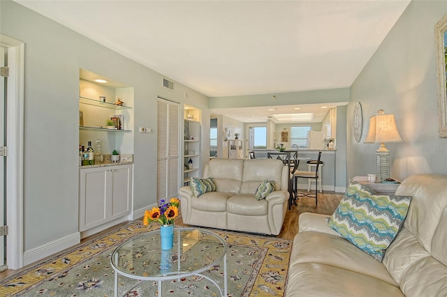 2320 Terra Ceia Bay Blvd Unit 808, Palmetto, FL 34221 - living room with wood finished floors and baseboards