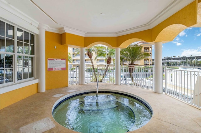 view of pool featuring an indoor in ground hot tub