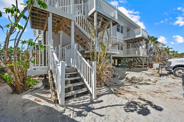 exterior space featuring stairs