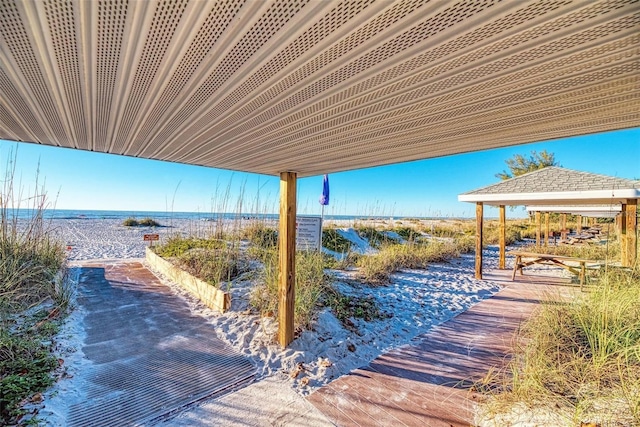 view of patio / terrace featuring a gazebo