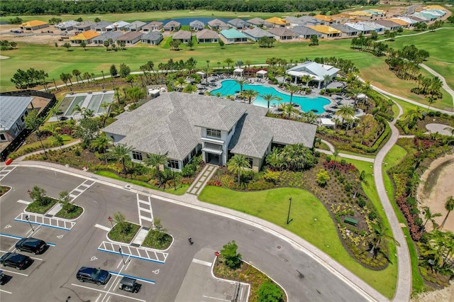 aerial view featuring a residential view