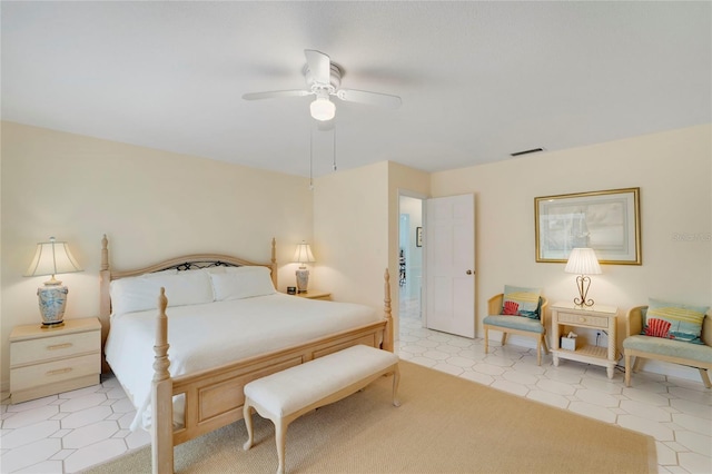2 Antigua Cir Unit 4, Englewood, FL 34223 - bedroom with visible vents and ceiling fan