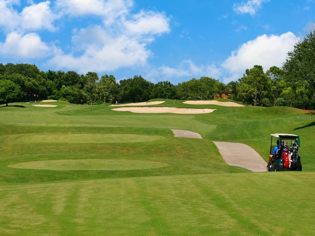 view of property's community with golf course view