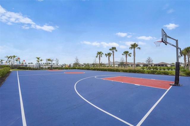 view of sport court with community basketball court