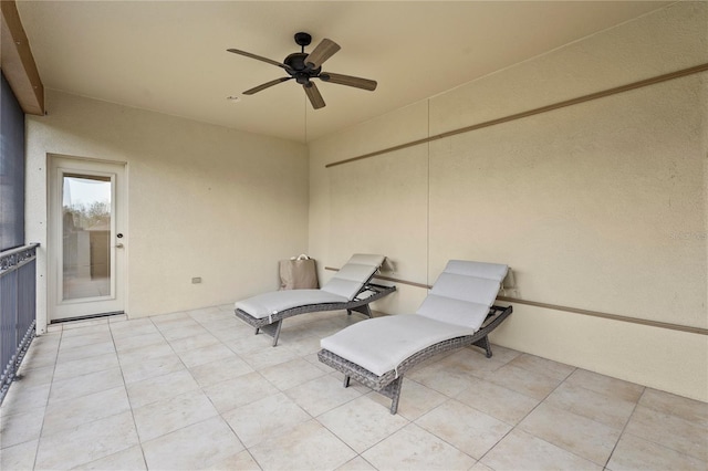 view of patio / terrace featuring a ceiling fan