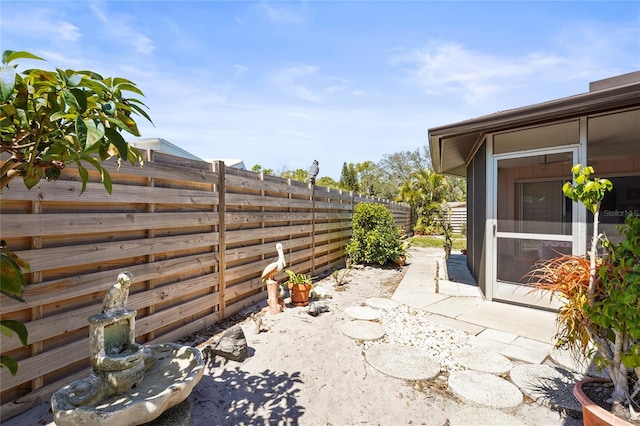 view of patio / terrace with a fenced backyard