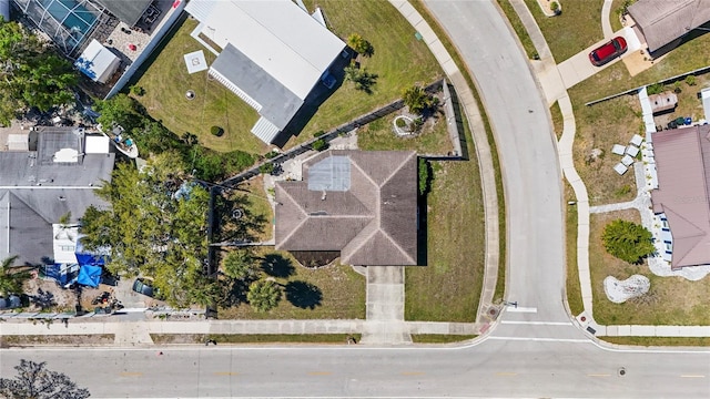 drone / aerial view with a residential view