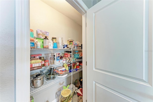 view of pantry