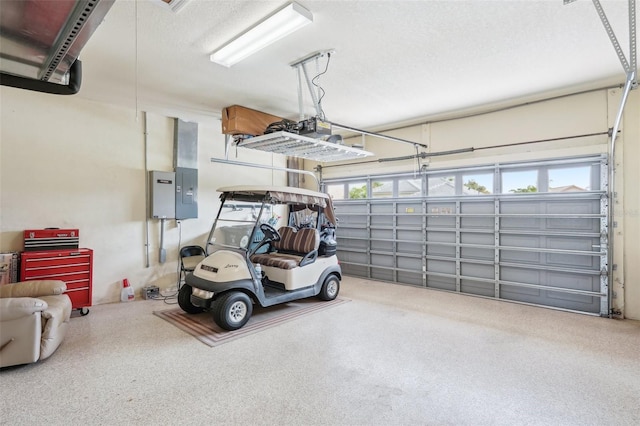 garage featuring electric panel