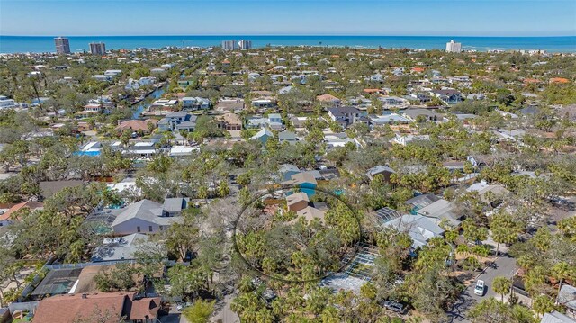 813 Plymouth St, Sarasota, FL 34242 - drone / aerial view with a residential view and a water view