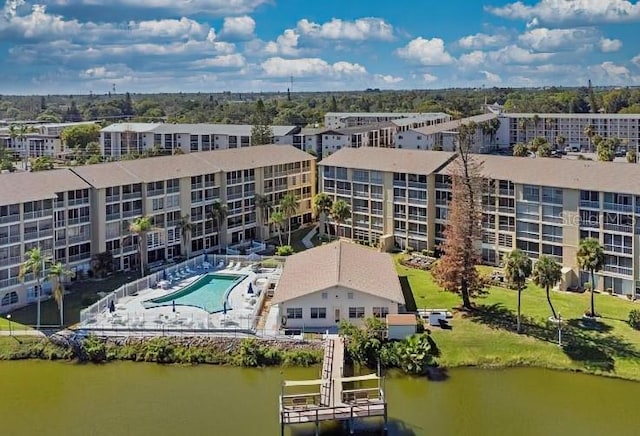 3658 Lake Bayshore Dr Unit 320, Bradenton, FL 34205 - bird's eye view featuring a water view