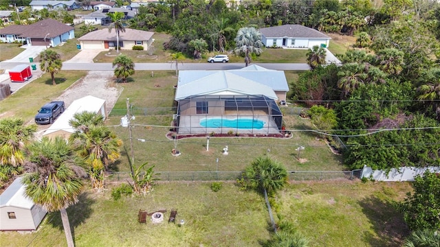 bird's eye view featuring a residential view