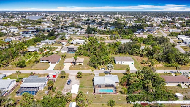 aerial view with a residential view