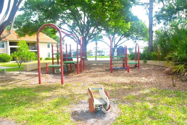 view of community jungle gym