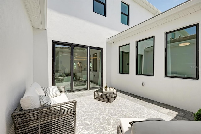 view of patio / terrace featuring an outdoor hangout area