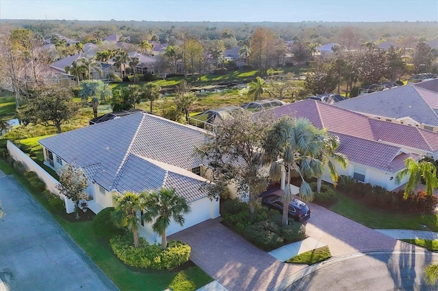 aerial view featuring a residential view