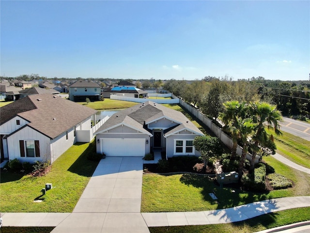 drone / aerial view with a residential view