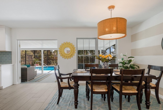 dining room featuring wood finished floors