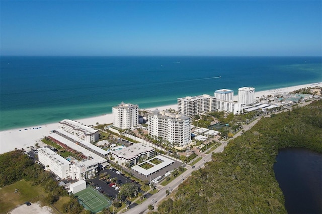 2100 Benjamin Franklin Dr Unit 204, Sarasota, FL 34236 - aerial view of expansive beach and apartment complex / building