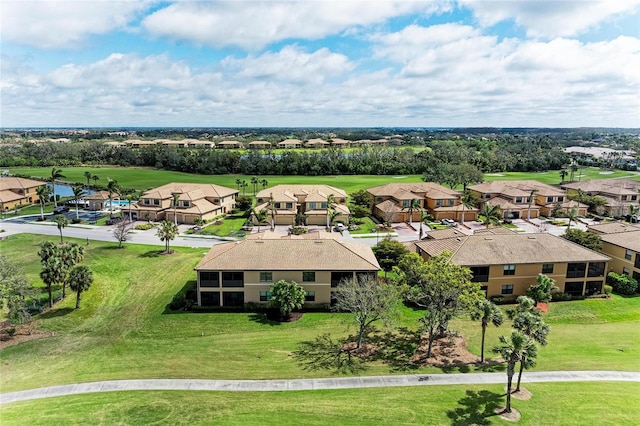 drone / aerial view with a residential view