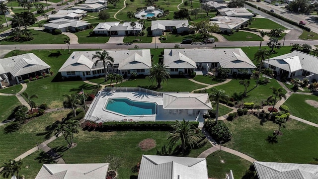 drone / aerial view featuring a residential view