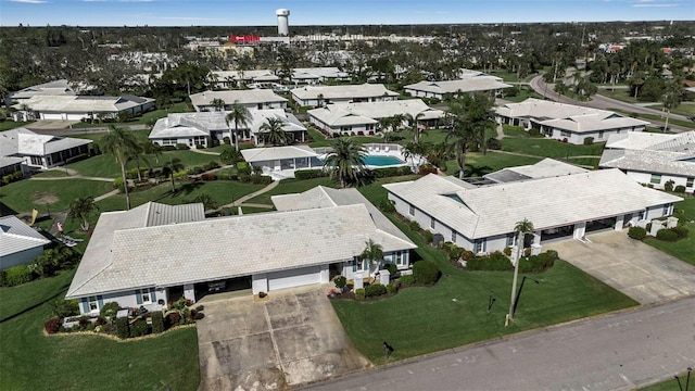 aerial view featuring a residential view