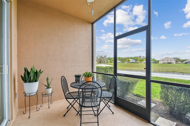 view of sunroom