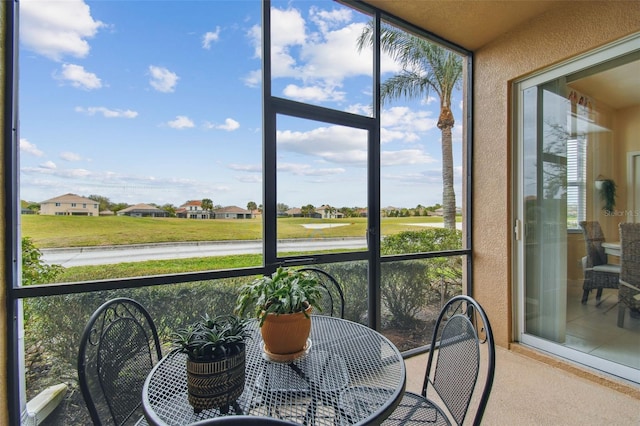 view of sunroom / solarium