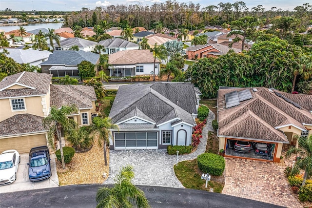 bird's eye view with a residential view