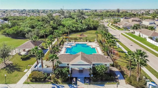 birds eye view of property featuring a residential view