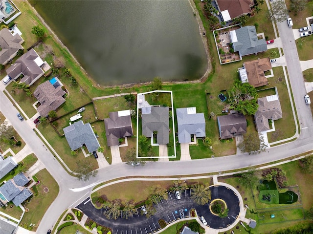 drone / aerial view featuring a residential view