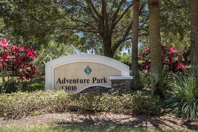 view of community sign