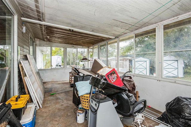 view of sunroom