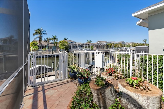 balcony featuring a residential view