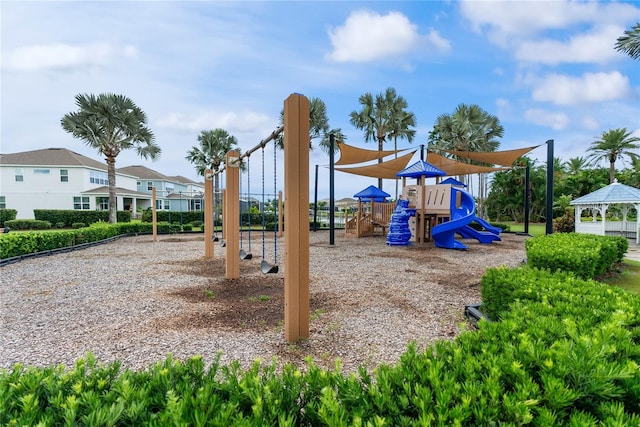 view of community jungle gym