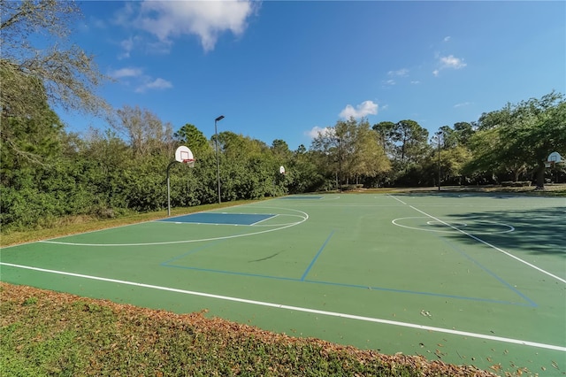 view of basketball court featuring community basketball court