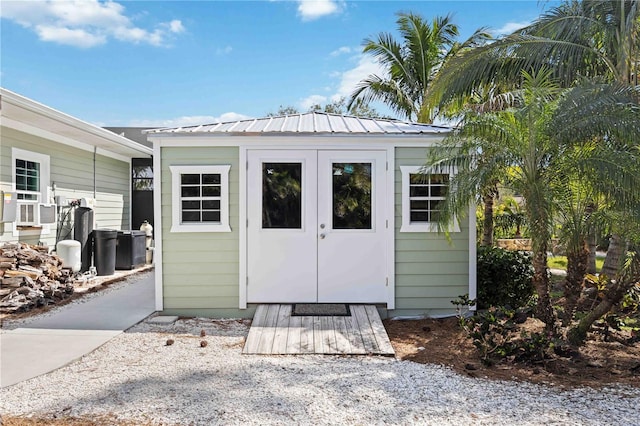 view of shed