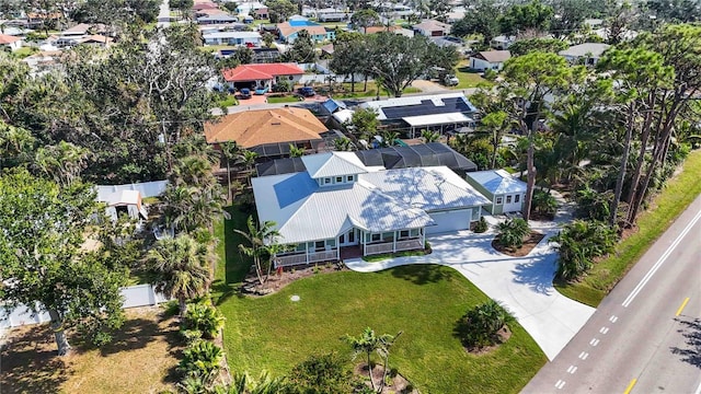 aerial view featuring a residential view