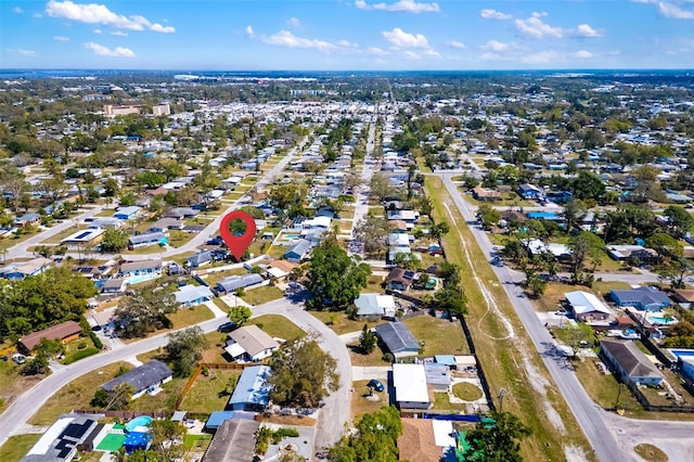 aerial view featuring a residential view