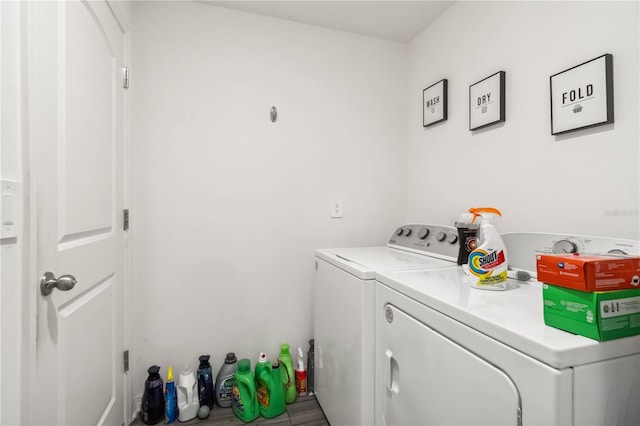 laundry room featuring laundry area and separate washer and dryer